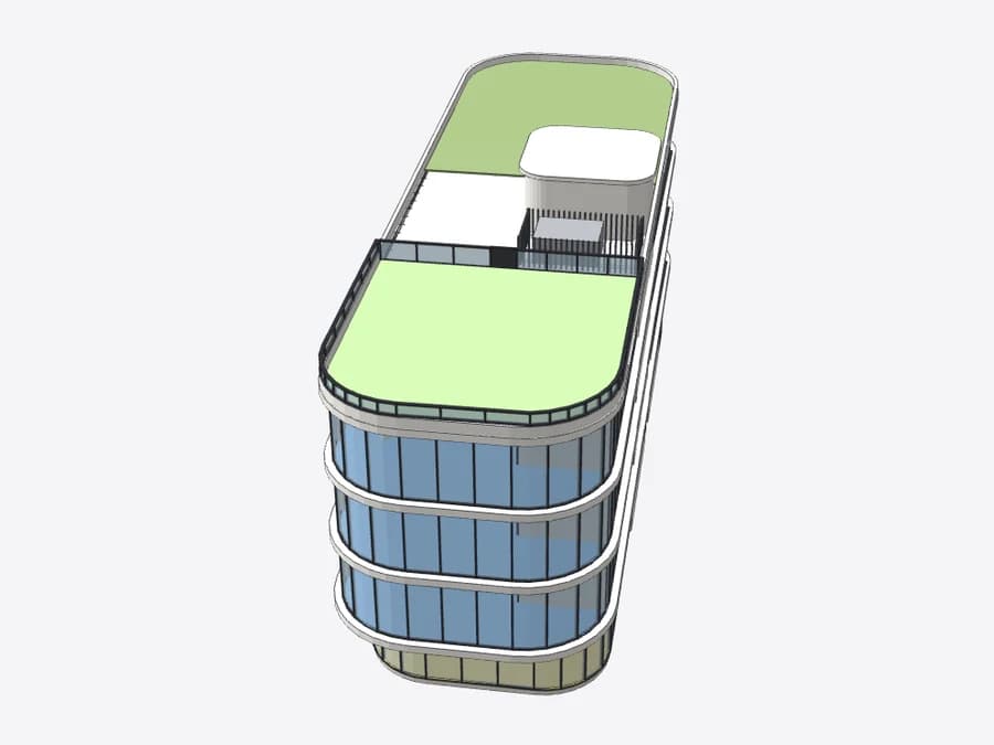 Office building, 3 storeys the AIBIMTool agent built