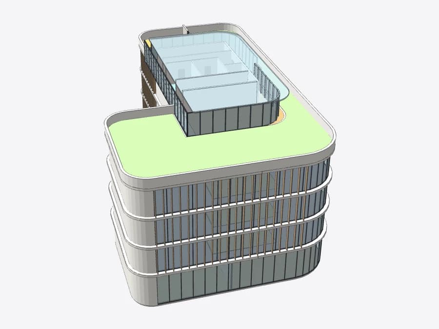 Office building, 4 storeys the AIBIMTool agent built
