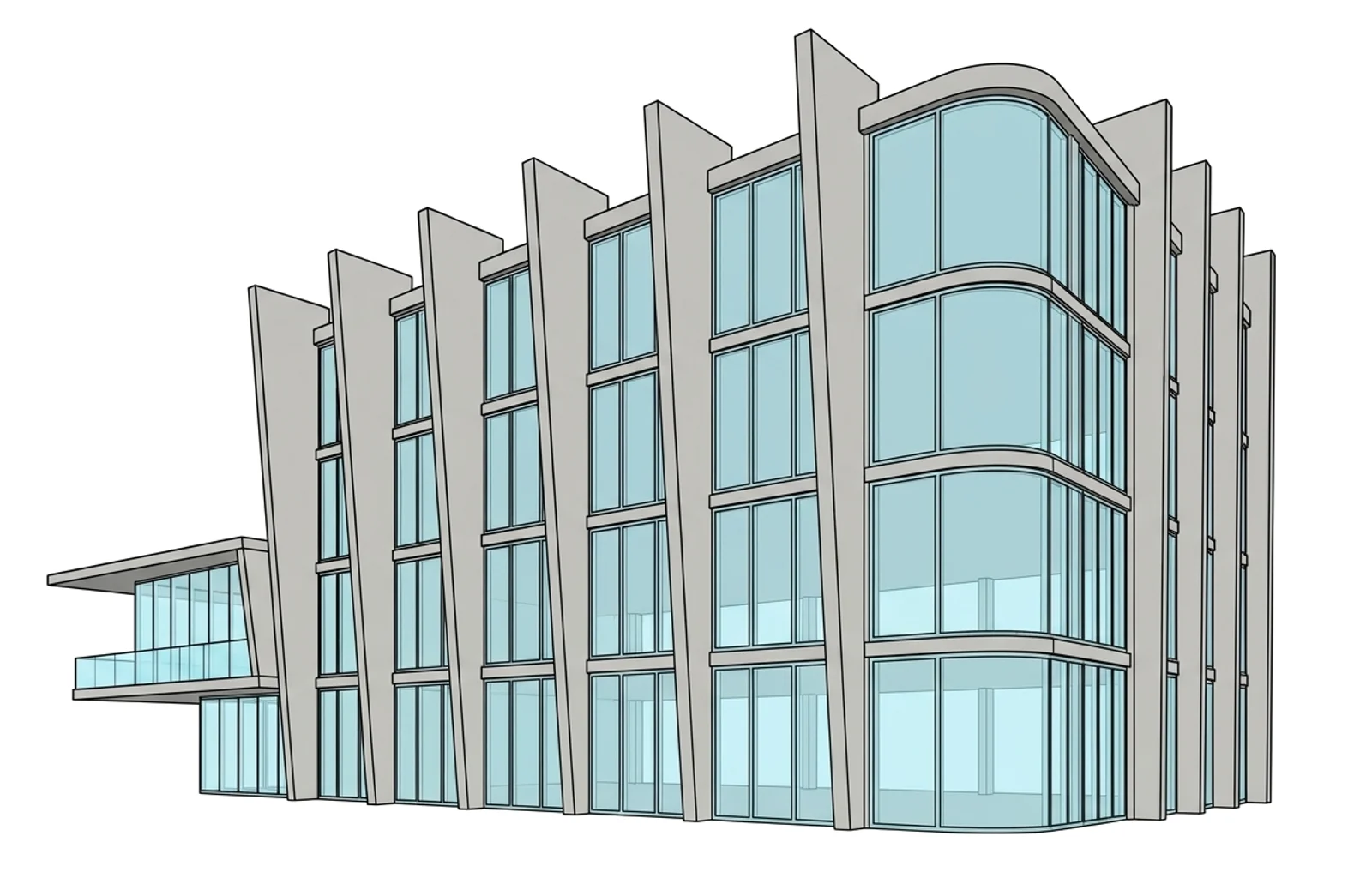 BIM model generated by AIBIMTool from a written brief