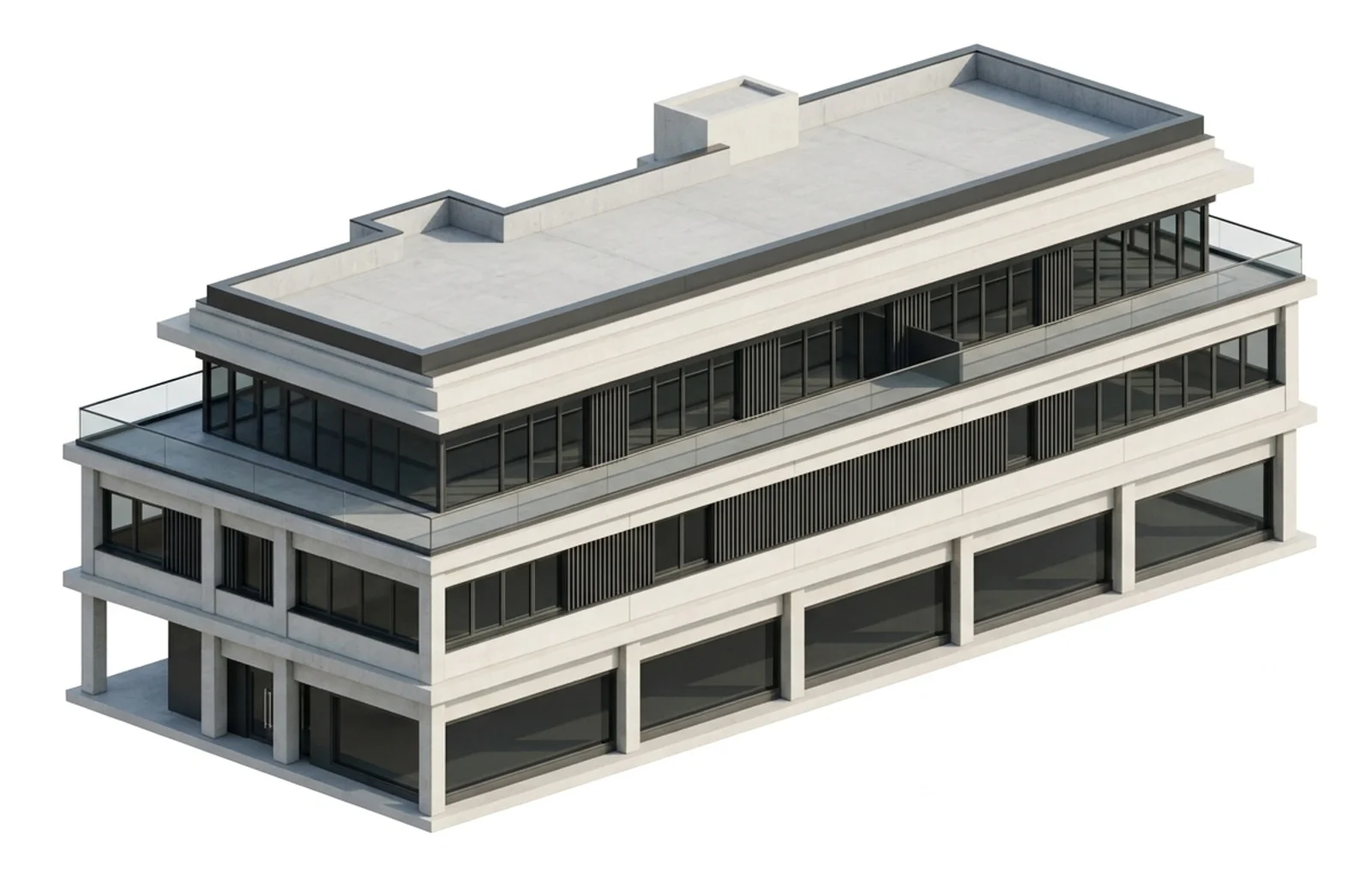 Rendered building ready to present