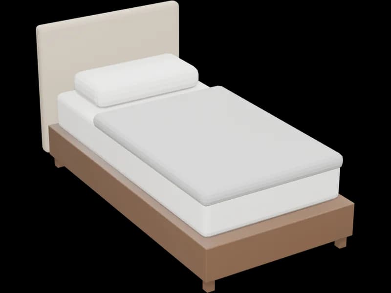 Twin Bed, free 3D model for Revit