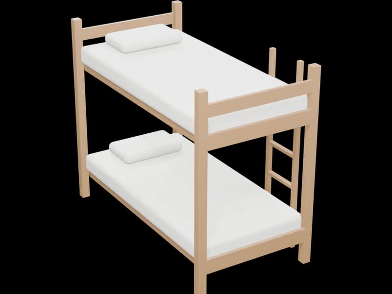 Twin Bunk Bed, free 3D model for Revit