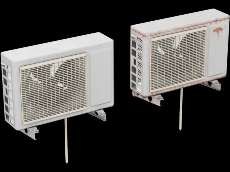Exterior Aircon Unit, free 3D model for Revit