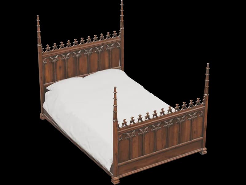 Gothic Bed, free 3D model for Revit