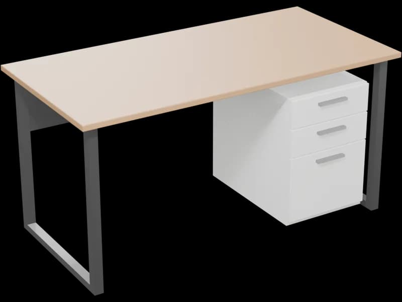 Office Desk with Drawer Pedestal, free 3D model for Revit
