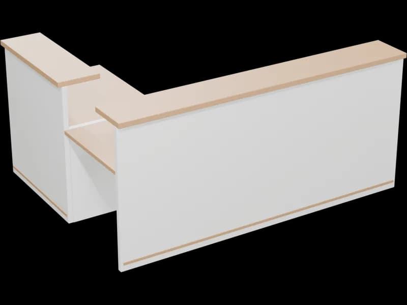 L-Shaped Reception Desk, free 3D model for Revit
