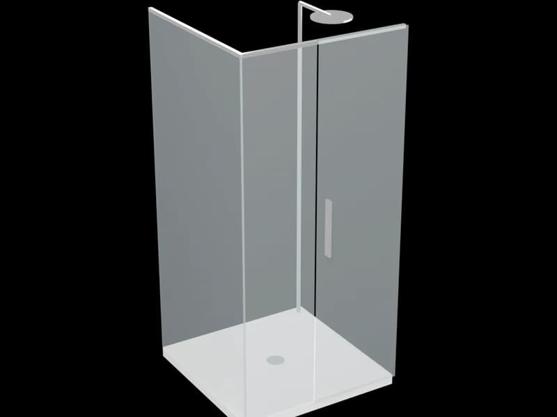 Corner Shower Enclosure 36″ × 36″, free 3D model for Revit