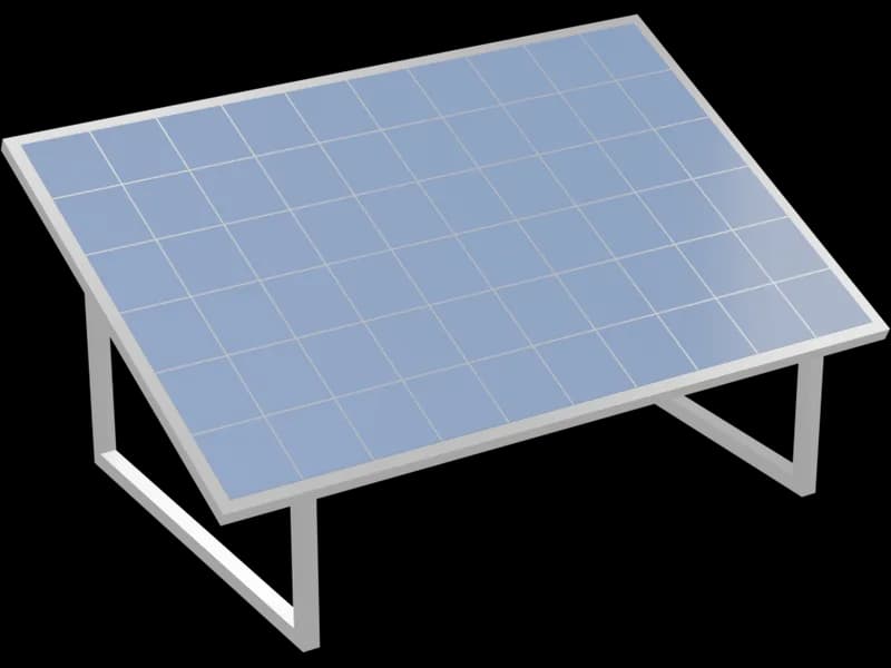 Solar Panel on Tilt Frame, free 3D model for Revit